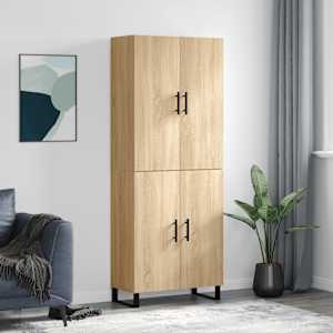 Skříň highboard dub sonoma 69,5 x 34 x 180 cm kompozitní dřevo - obrázek 1