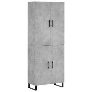 Skříň highboard betonově šedá 69,5x34x180 cm kompozitní dřevo - obrázek 2