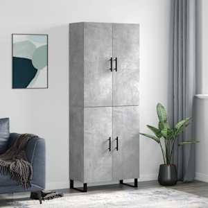 Skříň highboard betonově šedá 69,5x34x180 cm kompozitní dřevo - obrázek 1