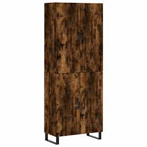 Skříň highboard kouřový dub 69,5 x 34 x 180 cm kompozitní dřevo - obrázek 2