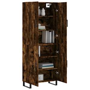 Skříň highboard kouřový dub 69,5 x 34 x 180 cm kompozitní dřevo - obrázek 3