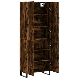 Skříň highboard kouřový dub 69,5 x 34 x 180 cm kompozitní dřevo - obrázek 4