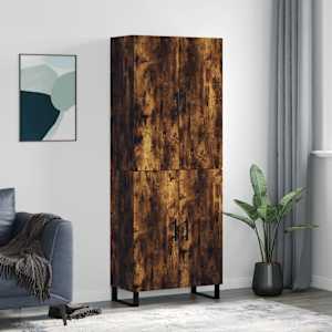 Skříň highboard kouřový dub 69,5 x 34 x 180 cm kompozitní dřevo - obrázek 1