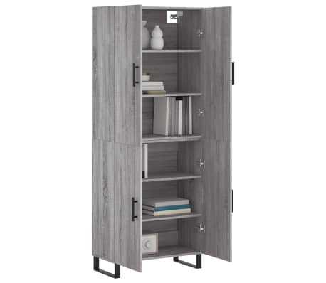 vidaXL Highboard Grau Sonoma 69,5x34x180 cm Holzwerkstoff