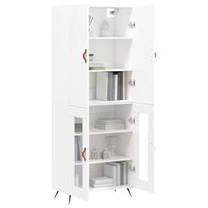 Skříň highboard bílá 69,5 x 34 x 180 cm kompozitní dřevo - obrázek 3