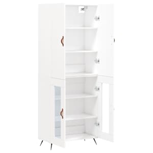 Skříň highboard bílá 69,5 x 34 x 180 cm kompozitní dřevo - obrázek 4