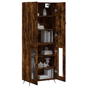 Skříň highboard kouřový dub 69,5 x 34 x 180 cm kompozitní dřevo - obrázek 3