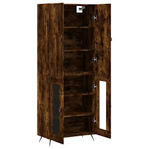Skříň highboard kouřový dub 69,5 x 34 x 180 cm kompozitní dřevo - obrázek 4