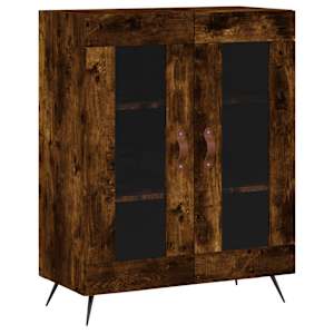 Skříň highboard kouřový dub 69,5 x 34 x 180 cm kompozitní dřevo - obrázek 7