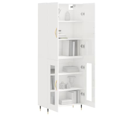 vidaXL Highboard High Gloss White 69.5x34x180 cm Engineered Wood