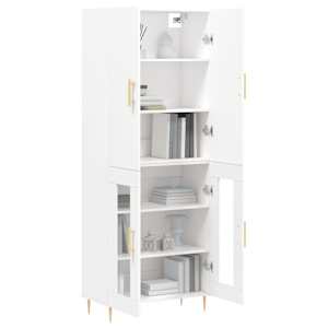 Skříň highboard bílá 69,5 x 34 x 180 cm kompozitní dřevo - obrázek 3