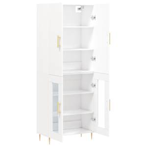 Skříň highboard bílá 69,5 x 34 x 180 cm kompozitní dřevo - obrázek 4