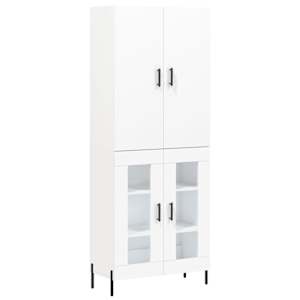 Skříň highboard bílá 69,5 x 34 x 180 cm kompozitní dřevo - obrázek 2