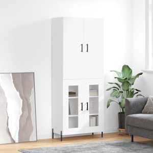 Skříň highboard bílá 69,5 x 34 x 180 cm kompozitní dřevo - obrázek 1