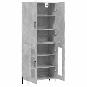 Skříň highboard betonově šedá 69,5x34x180 cm kompozitní dřevo - obrázek 4
