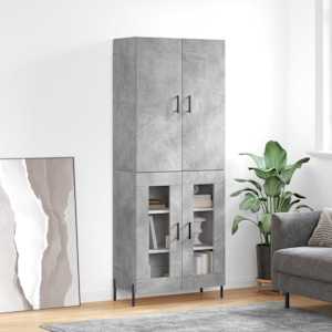 Skříň highboard betonově šedá 69,5x34x180 cm kompozitní dřevo - obrázek 1