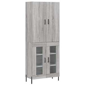 Skříň highboard šedá sonoma 69,5 x 34 x 180 cm kompozitní dřevo - obrázek 2
