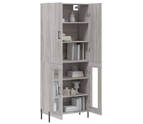 vidaXL Highboard Grey Sonoma 69.5x34x180 cm Engineered Wood