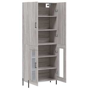Skříň highboard šedá sonoma 69,5 x 34 x 180 cm kompozitní dřevo - obrázek 4