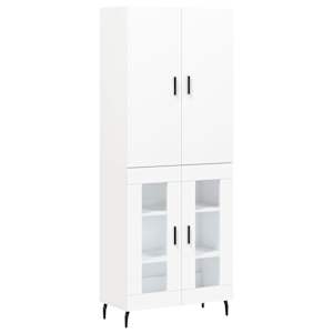 Skříň highboard bílá 69,5 x 34 x 180 cm kompozitní dřevo - obrázek 2