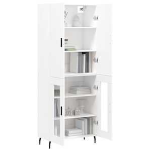 Skříň highboard bílá 69,5 x 34 x 180 cm kompozitní dřevo - obrázek 3