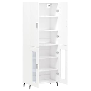 Skříň highboard bílá 69,5 x 34 x 180 cm kompozitní dřevo - obrázek 4