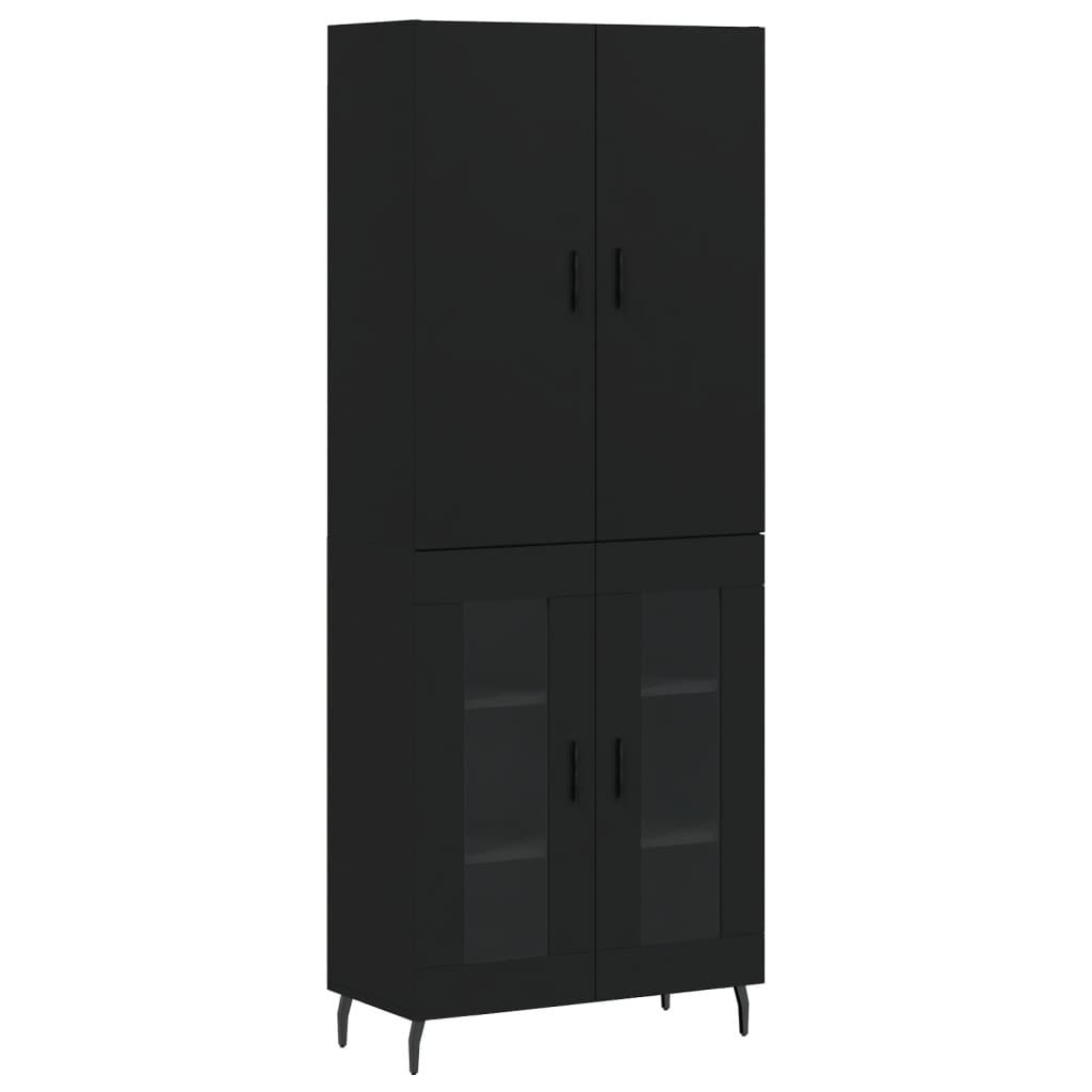 vidaXL Skříň highboard černá 69,5 x 34 x 180 cm kompozitní dřevo