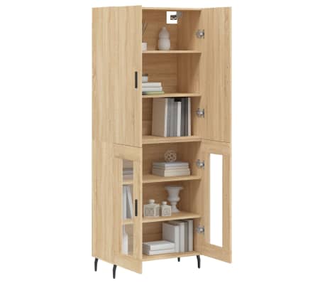 vidaXL Buffet haut Ch&ecirc;ne sonoma 69,5x34x180 cm Bois d'ing&eacute;nierie