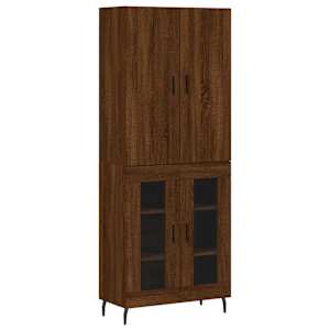 Skříň highboard hnědý dub 69,5 x 34 x 180 cm kompozitní dřevo - obrázek 2