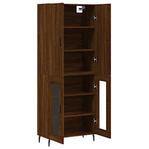 Skříň highboard hnědý dub 69,5 x 34 x 180 cm kompozitní dřevo - obrázek 4