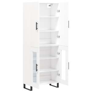 Skříň highboard bílá 69,5 x 34 x 180 cm kompozitní dřevo - obrázek 4