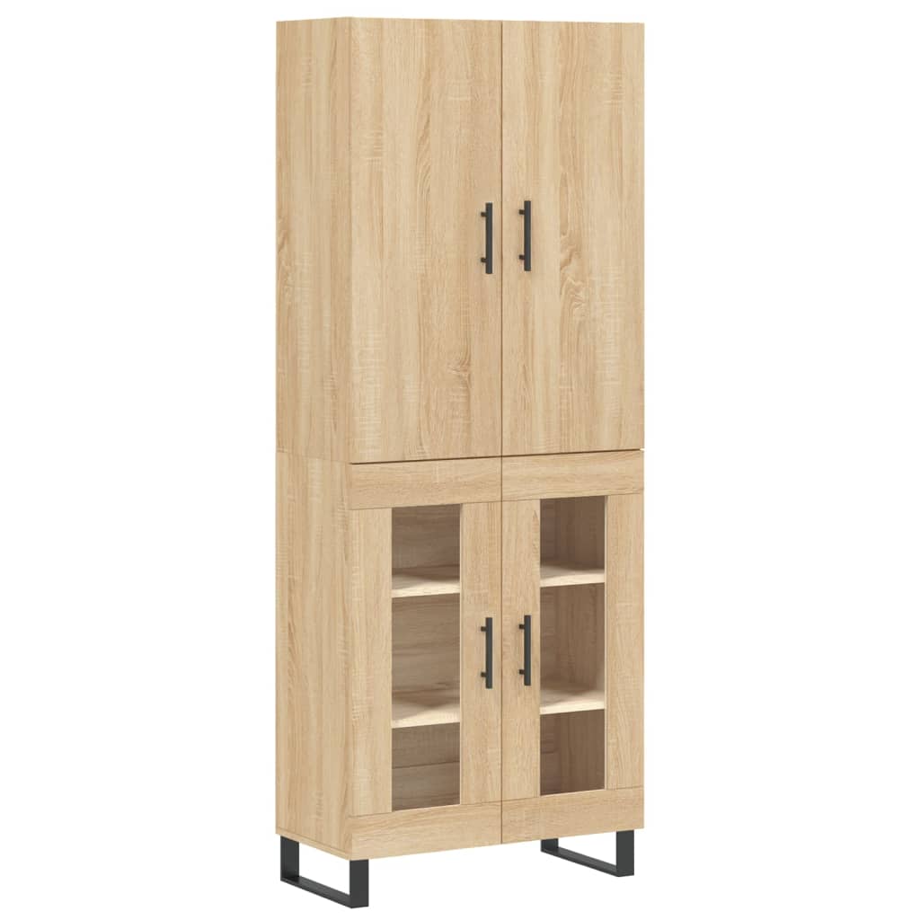 vidaXL Skříň highboard dub sonoma 69,5 x 34 x 180 cm kompozitní dřevo