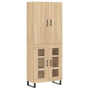 Skříň highboard dub sonoma 69,5 x 34 x 180 cm kompozitní dřevo - obrázek 2