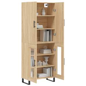 Skříň highboard dub sonoma 69,5 x 34 x 180 cm kompozitní dřevo - obrázek 3