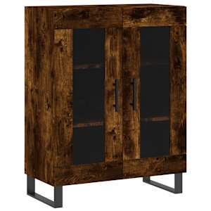 Skříň highboard kouřový dub 69,5 x 34 x 180 cm kompozitní dřevo - obrázek 7