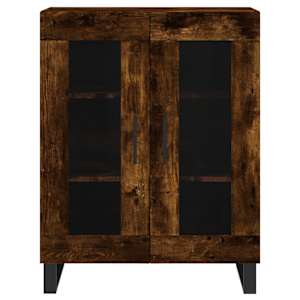 Skříň highboard kouřový dub 69,5 x 34 x 180 cm kompozitní dřevo - obrázek 8