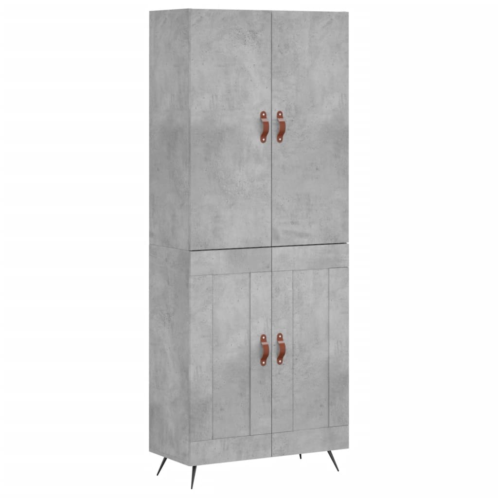 vidaXL Skříň highboard betonově šedá 69,5x34x180 cm kompozitní dřevo