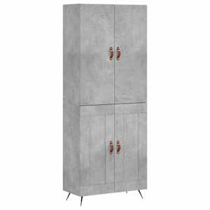 Skříň highboard betonově šedá 69,5x34x180 cm kompozitní dřevo - obrázek 2