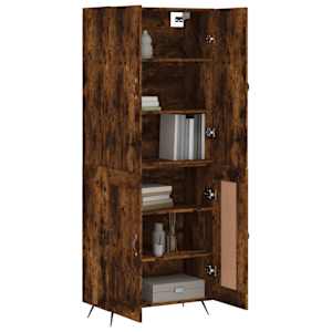 vidaXL Skř&iacute;ň highboard kouřov&yacute; dub 69,5 x 34 x 180 cm kompozitn&iacute; dřevo