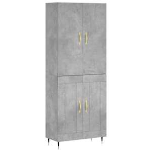 Skříň highboard betonově šedá 69,5x34x180 cm kompozitní dřevo - obrázek 2