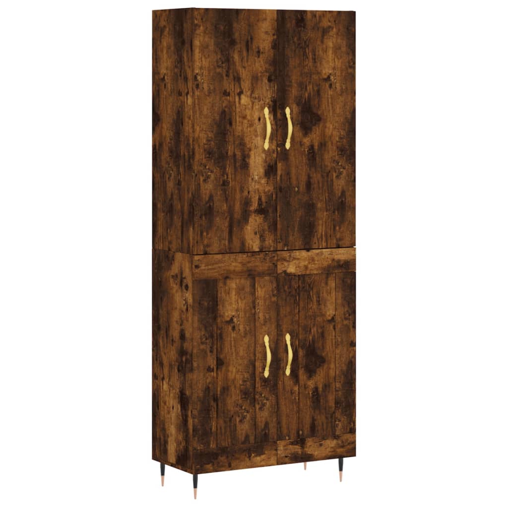 vidaXL Skříň highboard kouřový dub 69,5 x 34 x 180 cm kompozitní dřevo