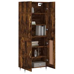 Skříň highboard kouřový dub 69,5 x 34 x 180 cm kompozitní dřevo - obrázek 3