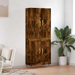 Skříň highboard kouřový dub 69,5 x 34 x 180 cm kompozitní dřevo - obrázek 1