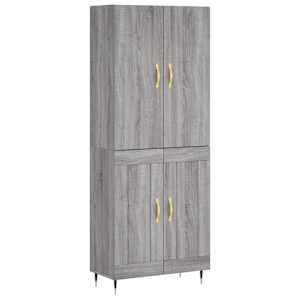 Skříň highboard šedá sonoma 69,5 x 34 x 180 cm kompozitní dřevo - obrázek 2