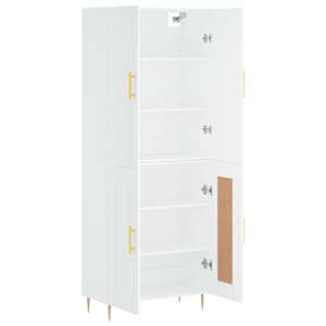 Skříň highboard bílá 69,5 x 34 x 180 cm kompozitní dřevo - obrázek 4