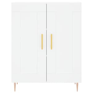 Skříň highboard bílá 69,5 x 34 x 180 cm kompozitní dřevo - obrázek 8