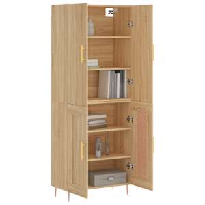 Skříň highboard dub sonoma 69,5 x 34 x 180 cm kompozitní dřevo - obrázek 3
