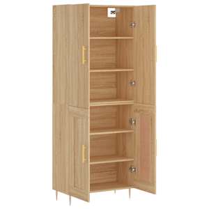 Skříň highboard dub sonoma 69,5 x 34 x 180 cm kompozitní dřevo - obrázek 4
