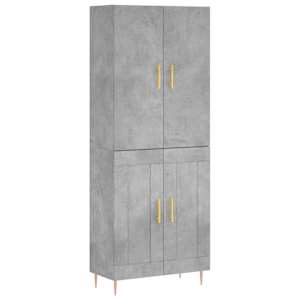 Skříň highboard betonově šedá 69,5x34x180 cm kompozitní dřevo - obrázek 2