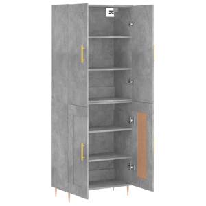 Skříň highboard betonově šedá 69,5x34x180 cm kompozitní dřevo - obrázek 4